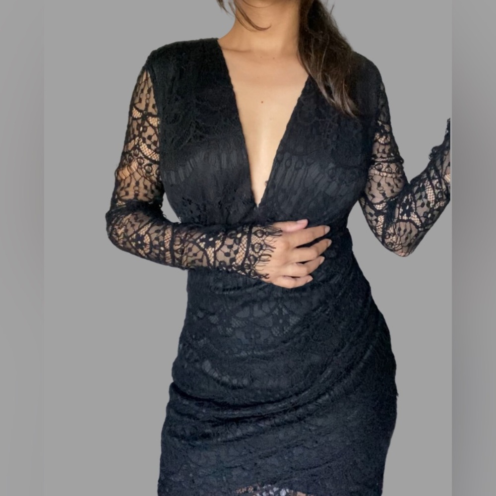 Black Lace Mini Dress